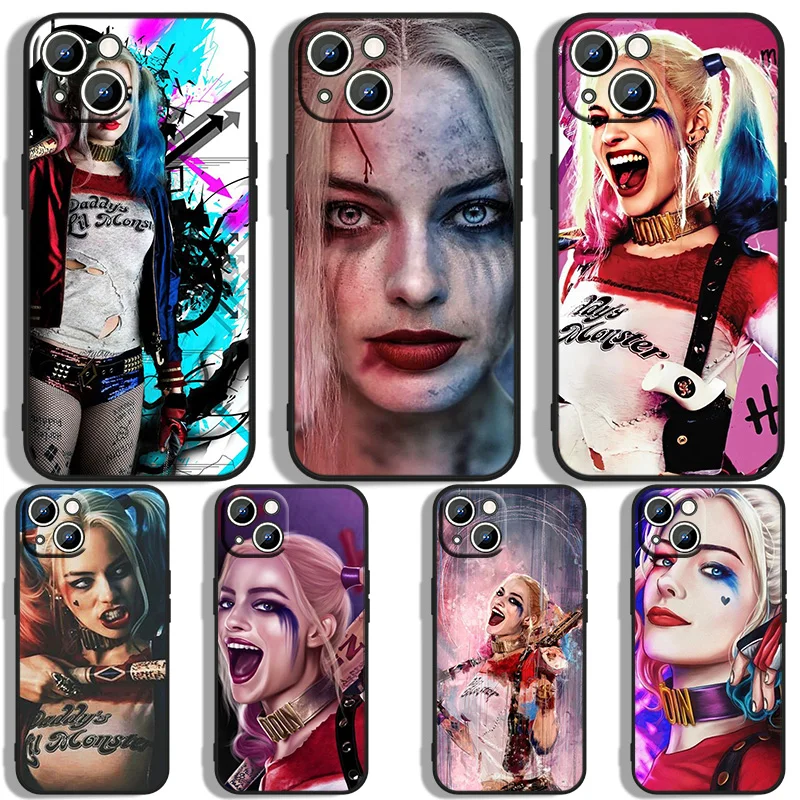 

DC Harley Quinn Phone Case For Apple iPhone 14 13 12 11 XS XR X 8 7 6 6S 5 5S SE Pro Max Plus mini Black Cover