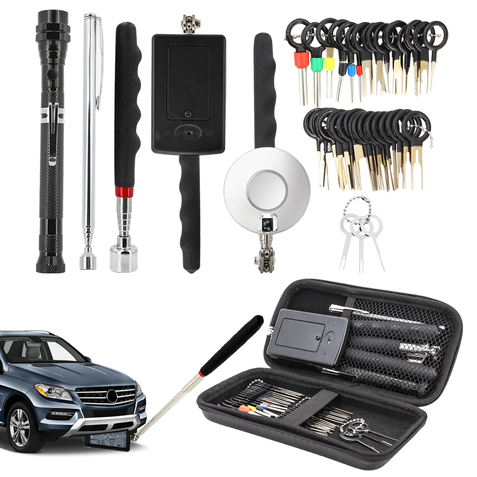 

Автомобильный терминал для удаления телескопические палочки для захвата 360 поворотное инспекционное зеркало светодиодный светильник кой автомобильные аксессуары