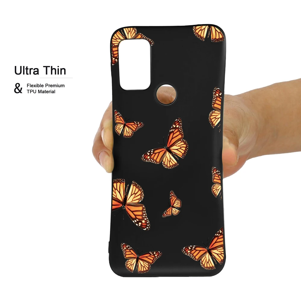 butterfly fundas phone case for motorola moto g30 g9 play e7 plus g20 g50 g60 g40 fusion e7 e20 e40 soft silicone black cover free global shipping