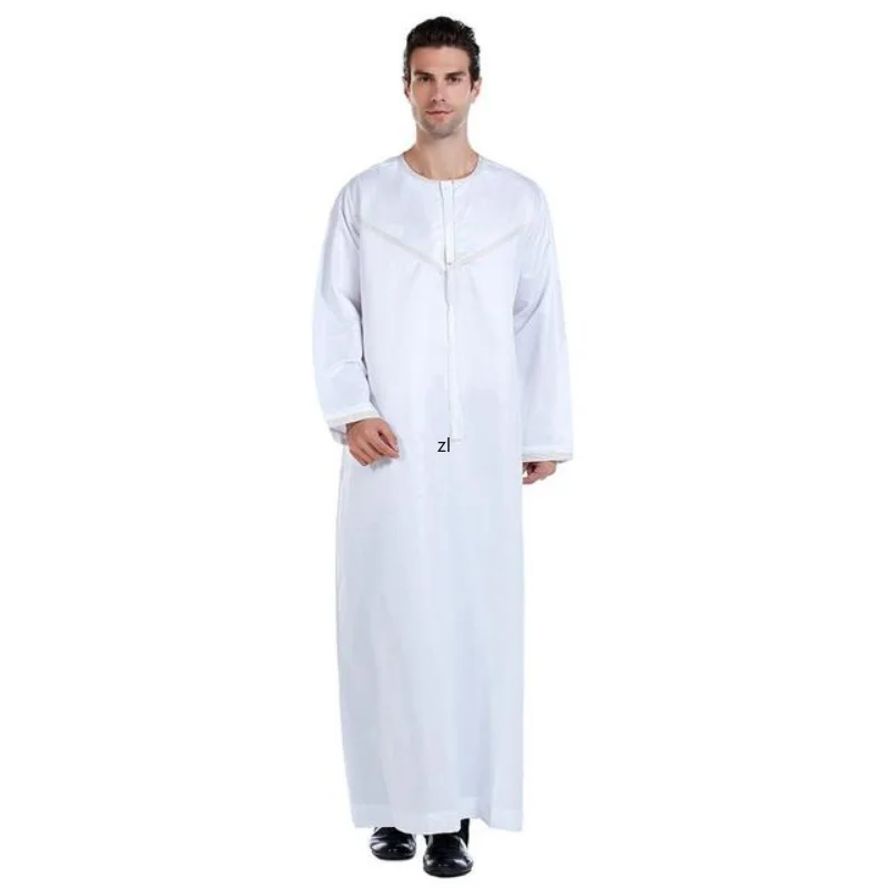 Ramadan Muslim Men Clothing Jubba Thobe Long Dress Pakistan dubai arab Djellaba Kaftan Abaya Islamic prayer Robe Worship Service