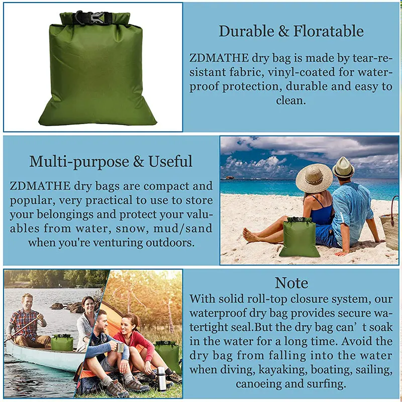 Multifunctional Lightweight River Rafting Five-piece Waterproof Anti-fouling Durable Adjustable Camping Surfing Bag