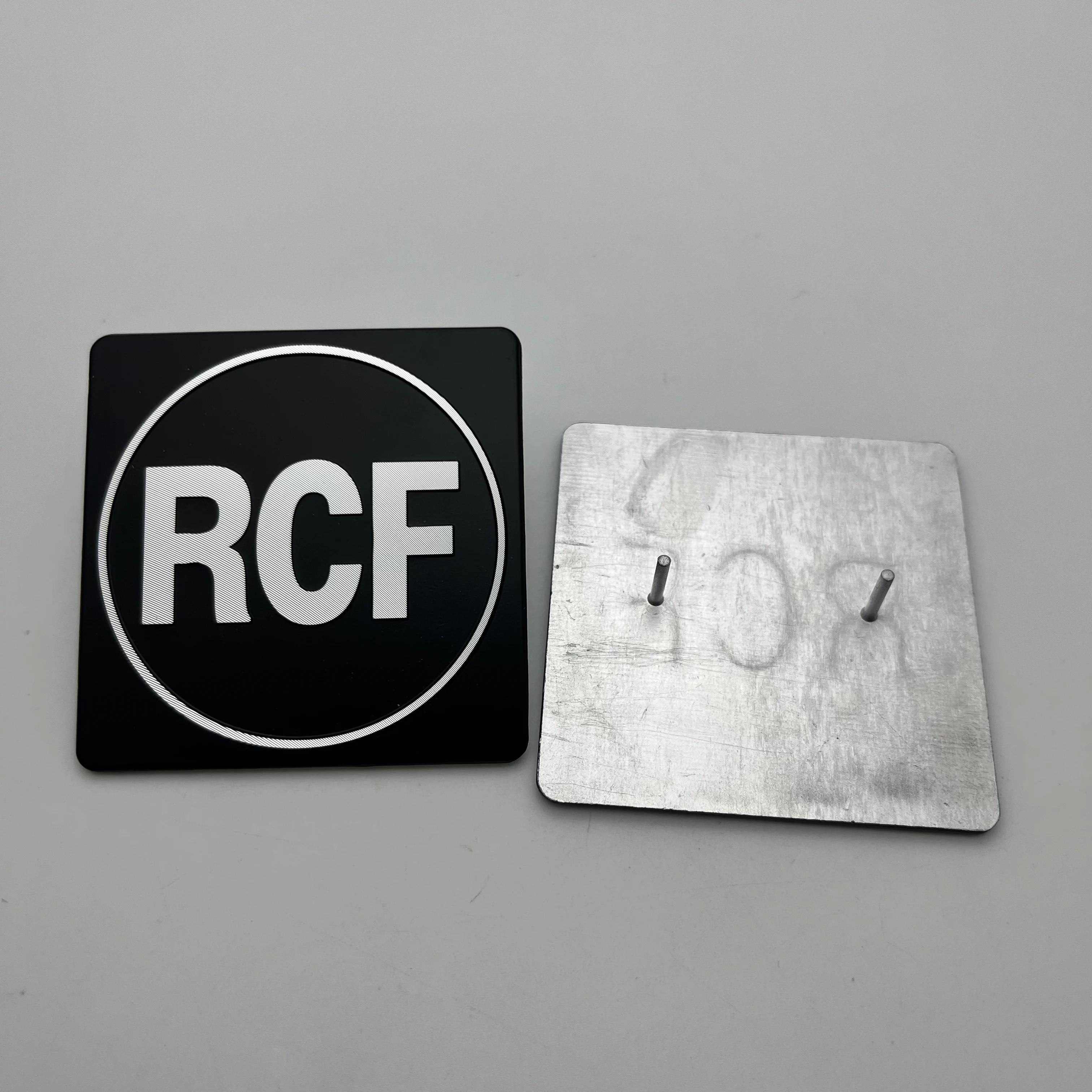 Фото 2 шт. наклейка с эмблемой 3D металлический алюминиевый сплав динамик RCF наклейки автомобильный Стайлинг значки украшения автомобильные аксессуары №3