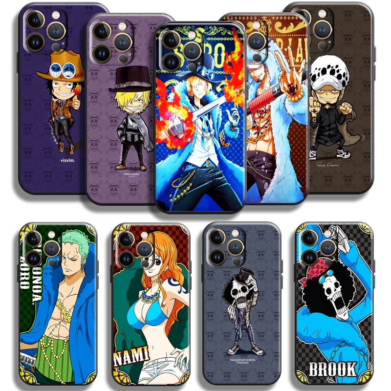 

One Piec Luffy For Apple iPhone 13 12 11 Pro Max Mini X XR XS Max SE 5 5s 6 6S 7 8 Plus Phone Case Carcasa Coque Back Soft
