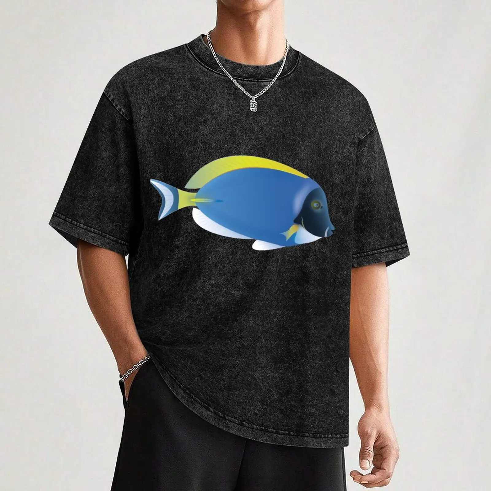 Футболка Powderblue Tang in the Malediives винтажная рубашка с аниме большого размера мужские