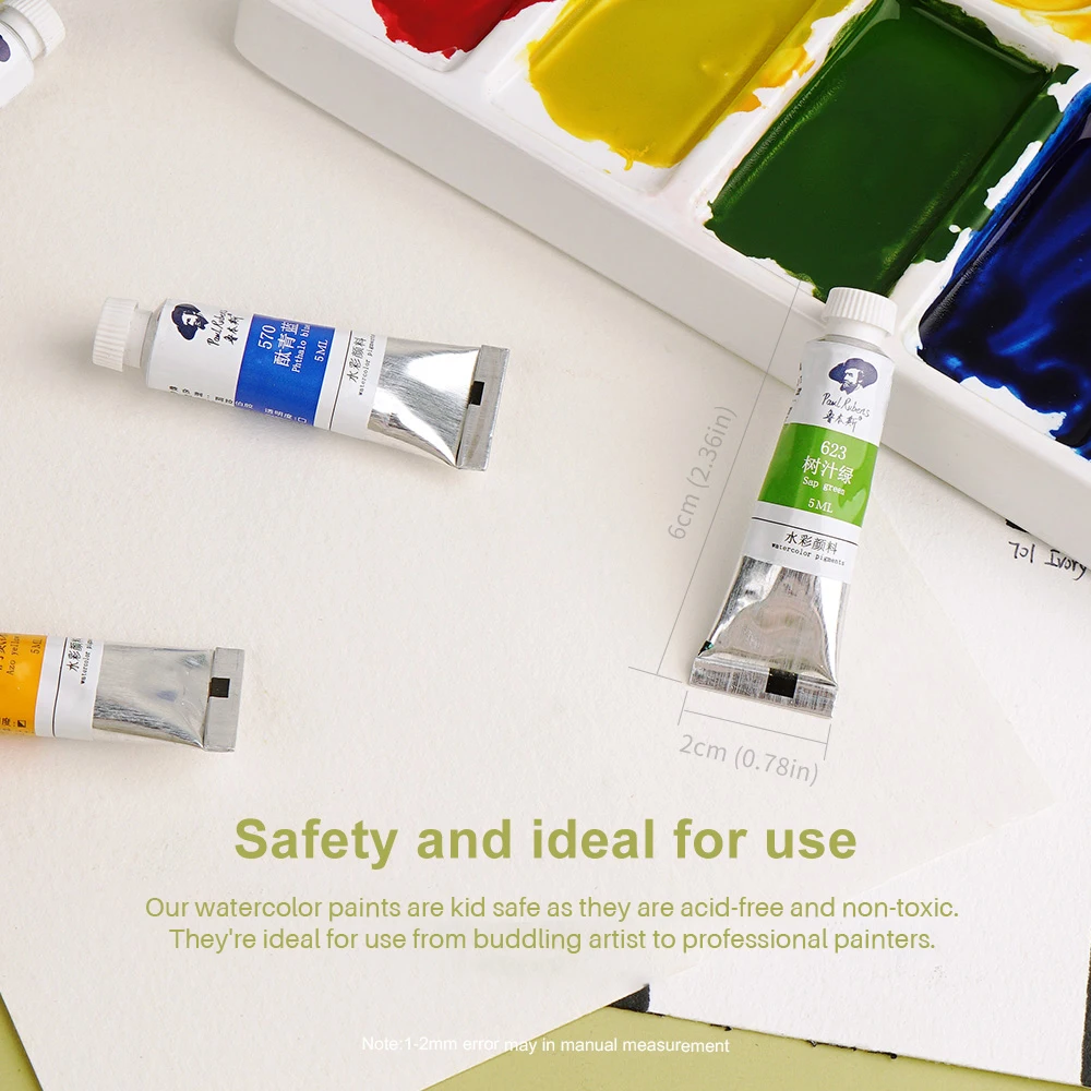 Профессиональная акварельная краска Paul Rubens 36 цветов 5 мл высококачественный