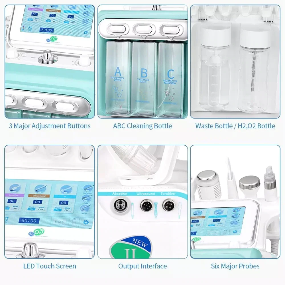 Pro 6 в 1 гидравлическая дермабразия Aqua Peel Clean Skin Care BIO светильник RF Вакуумная