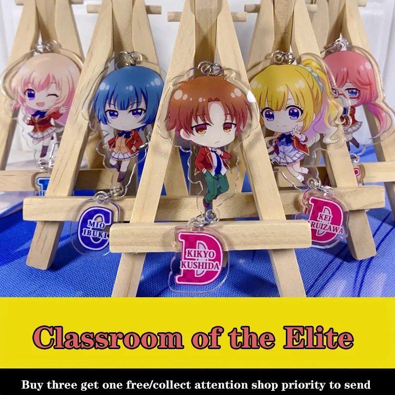 

Anime Classroom Of The Elite Ayanokouji Kiyotaka Horikita Suzune Acrylic Figure Keychain Cosplay Cartoon Itabag Pendant Keyring