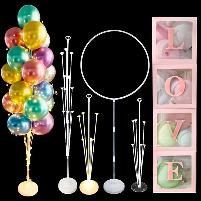 

Balloons Stand Holder 7/11/19Tube Balloon Column Wedding Party Birthday Decoration Baby Shower Kids Balons Clip Support Supplies