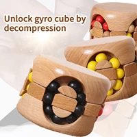 ability training wooden maze flat ball game toy cube unlock puzzling toy stress release game toy for children sensory toys
