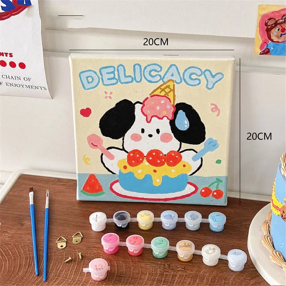 Детская цифровая картина маслом сделай сам массив дерева ручная работа животное