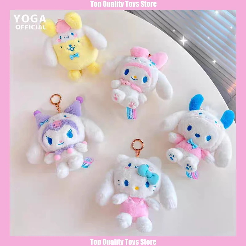 

Новинка Sanrio Cinnamorroll милая плюшевая кукла Cos переодевание Kawayi Kuromi My Melody Kt Pachacco декор комнаты детский фестиваль подарок