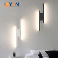 modern led wall lamp bedroom bedside lamp black and white 14w hotel aisle staircase background wall painting lamp ac 90 260v