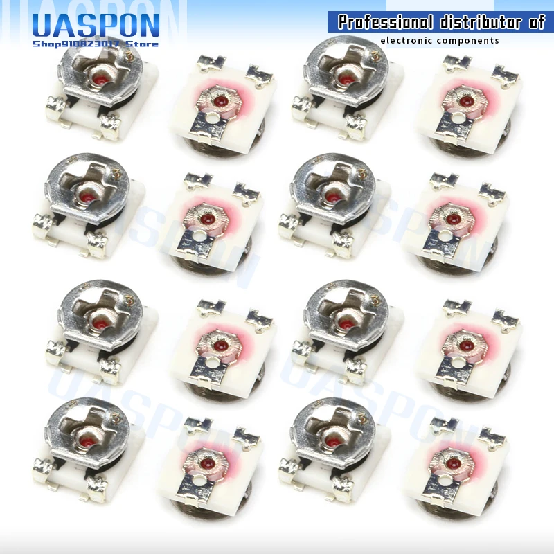 

10pcs Trimming resistance 1K 2K 3K 5K 10k 20K 50K 100 500 1M 100K 200K 500K ohm 3*3 EVM3ESX50B14 Adjustable SMD Potentiometer