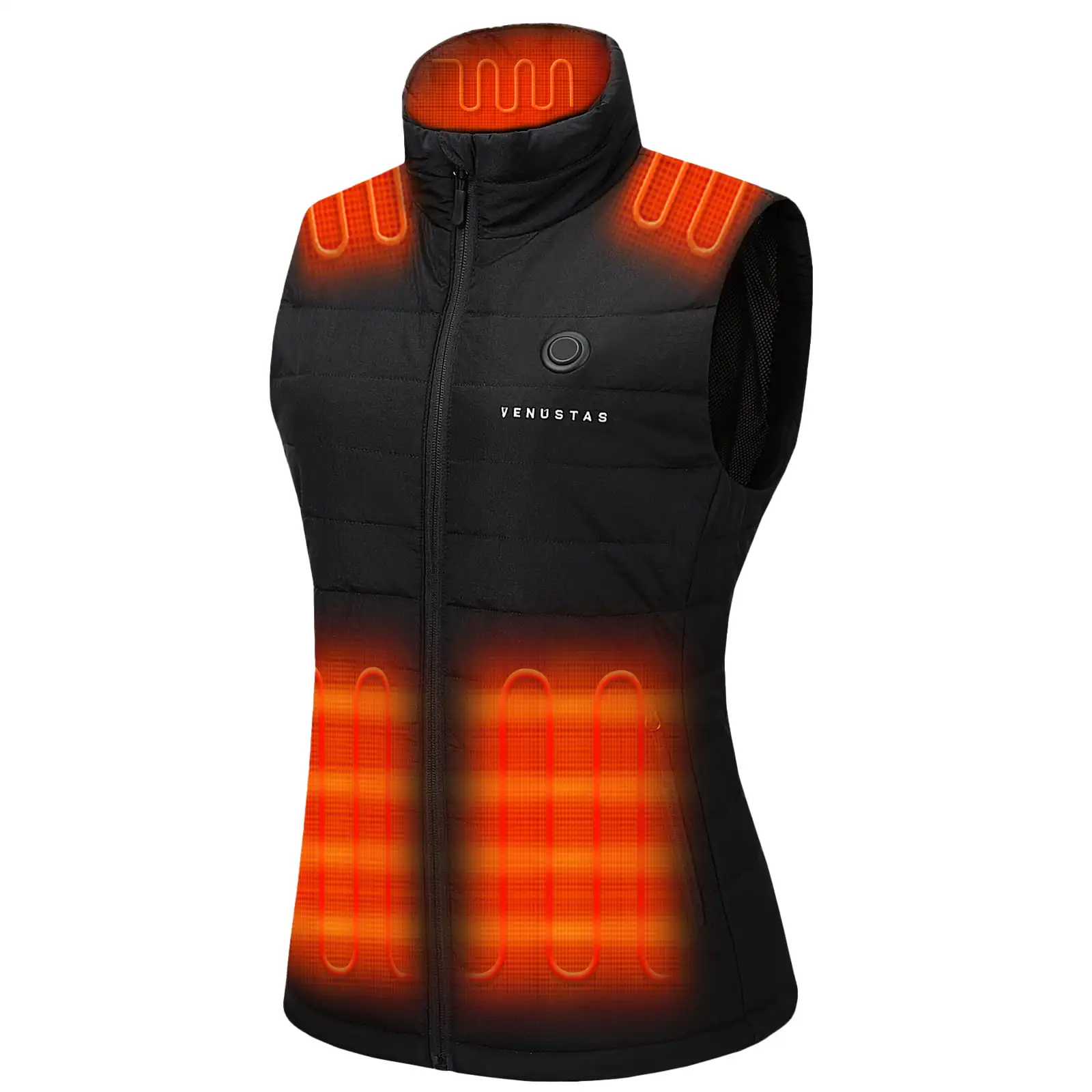 Women's Heated Vest with Battery Pack 7.4V, Heated Clothes for Women (Black, L)