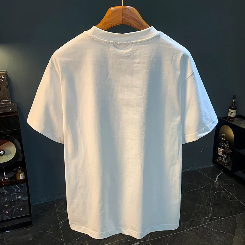Лето 2025 г. новый мужской простой и универсальный однотонный топ с короткими