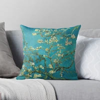 vincent van gogh blossoming almond tree polyester decor pillow case home cushion cover 4545cm