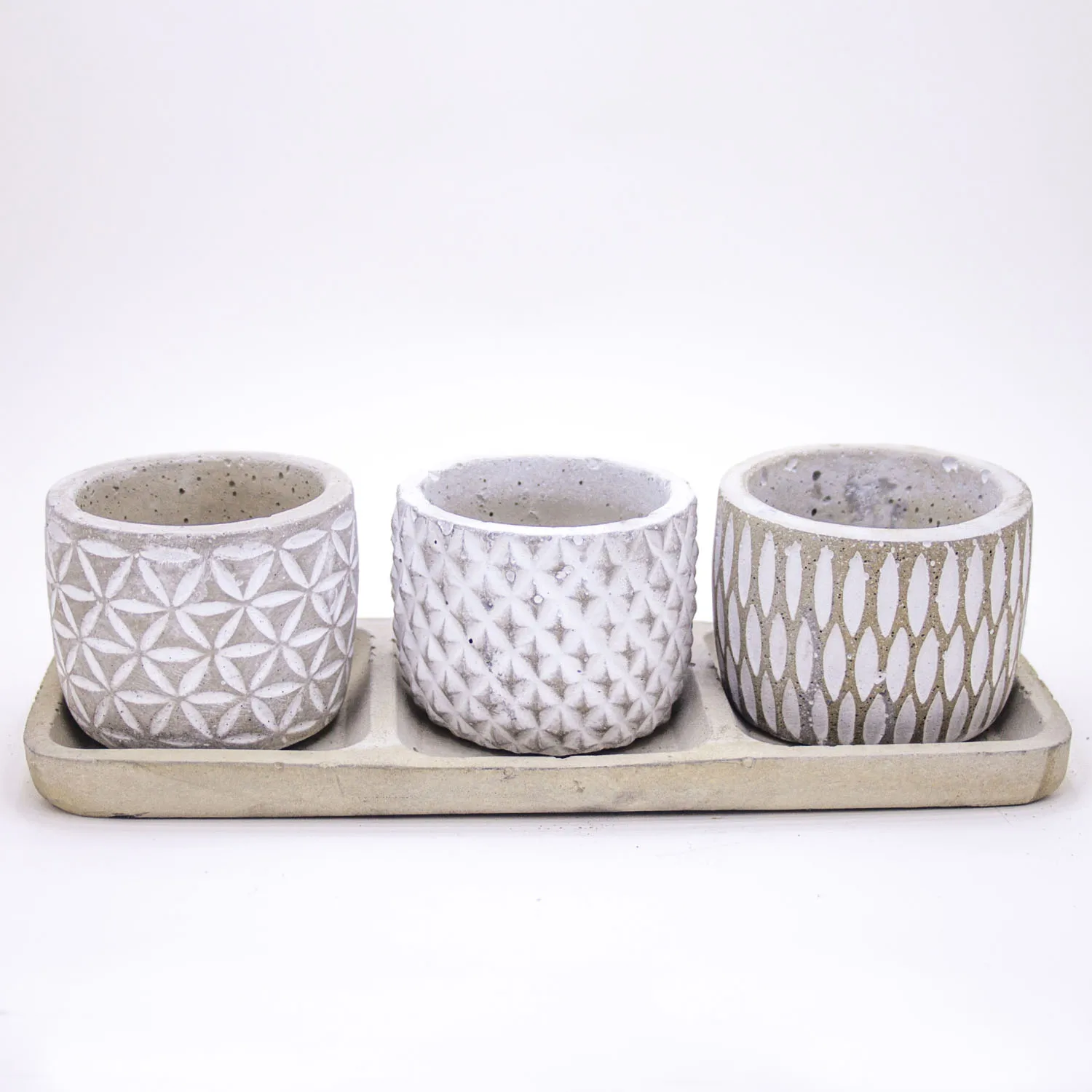 

Набор кастрюль из белого бетона Veramaya Dish Trio, 24,5x7x9,5 см