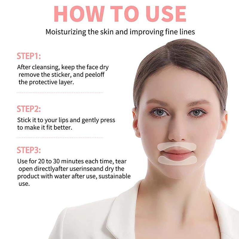 1/5 пар многоразовые гидрогелевые подушечки для губ