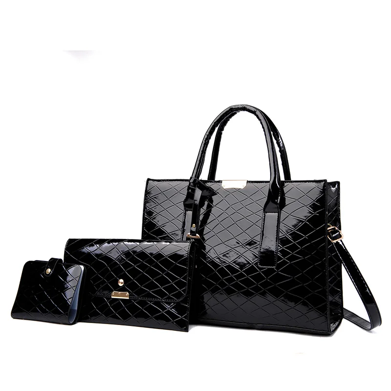 

Сумка-мессенджер женская из экокожи, модный саквояж на плечо большой вместимости, повседневный комплект из 3 предметов