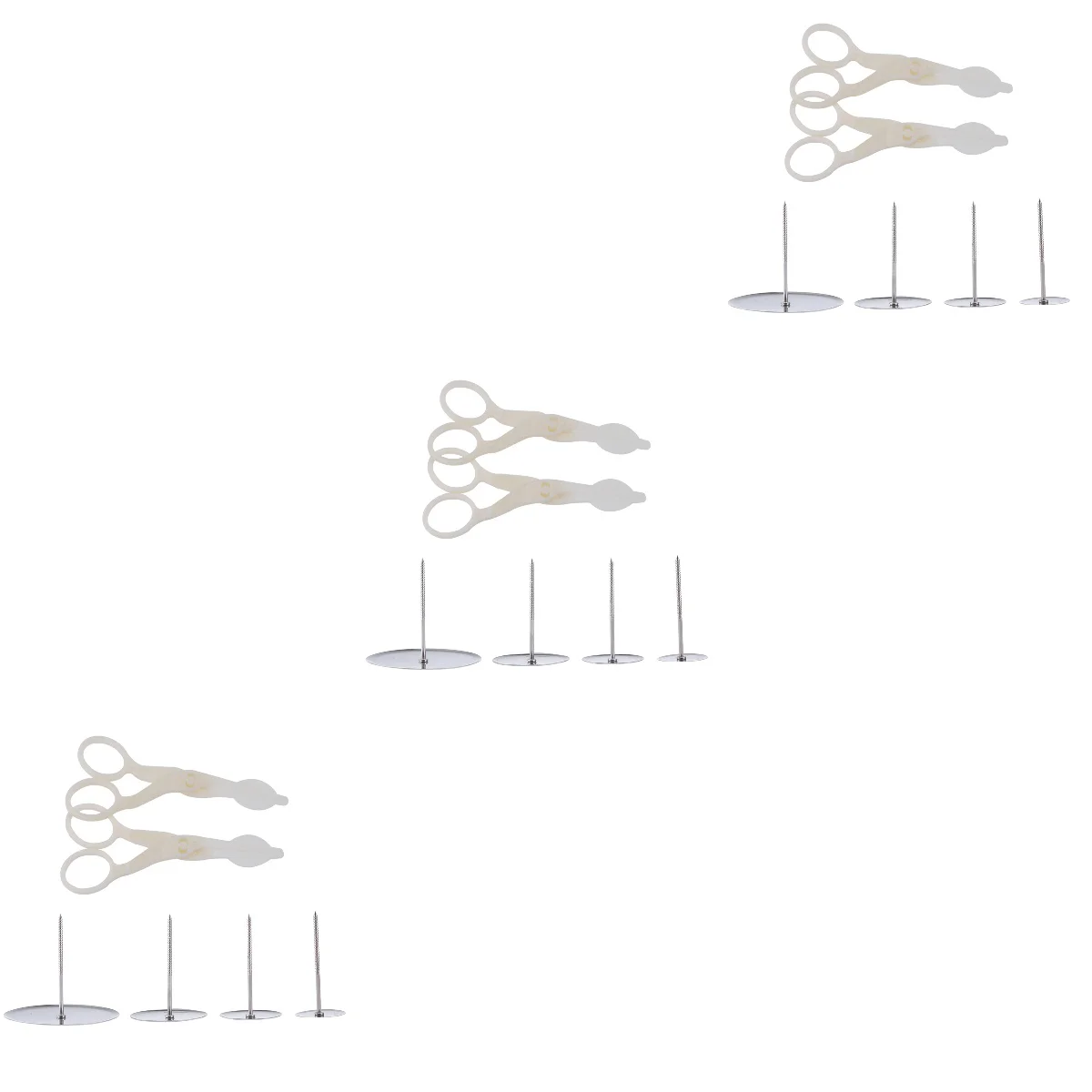 

18 pcs Cake Decorating Nails Stainless Steel Cake Flower Needle And Scissor Fondant Decor Flowers Lifter Tools