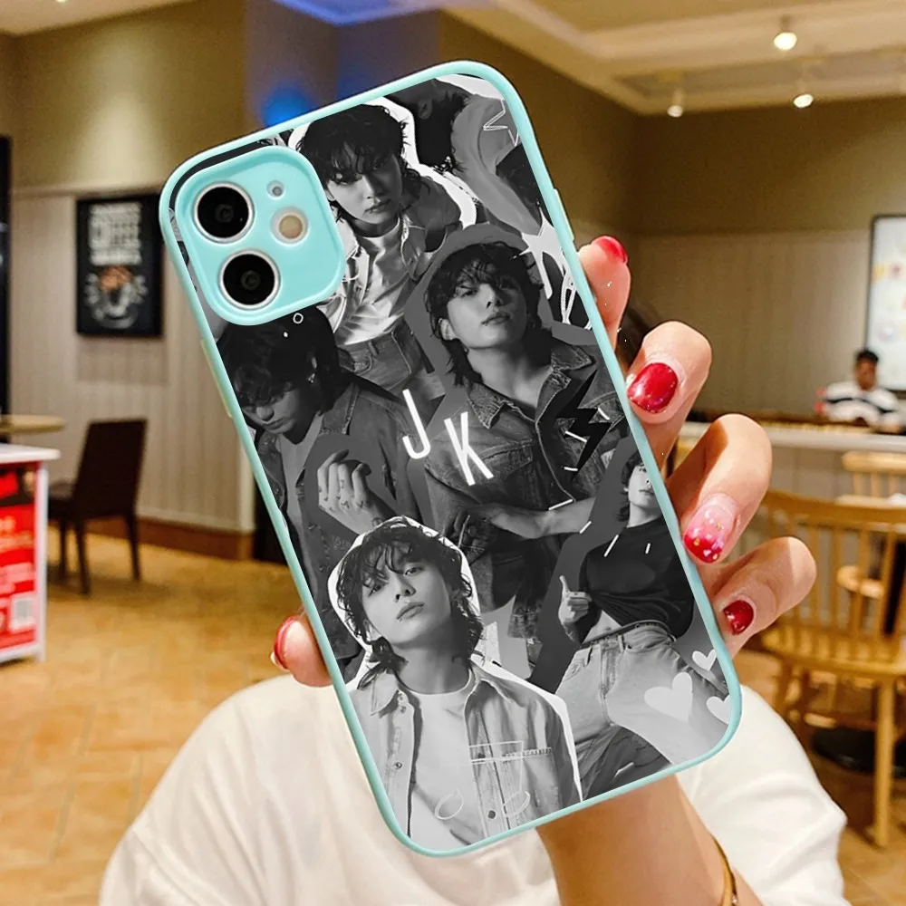 Чехол для телефона E-Euphoria J-Jungkook-K-KPOP iPhone 14 11 12 13 Mini Pro Max 8 7 Plus X XR XS MAX полупрозрачный