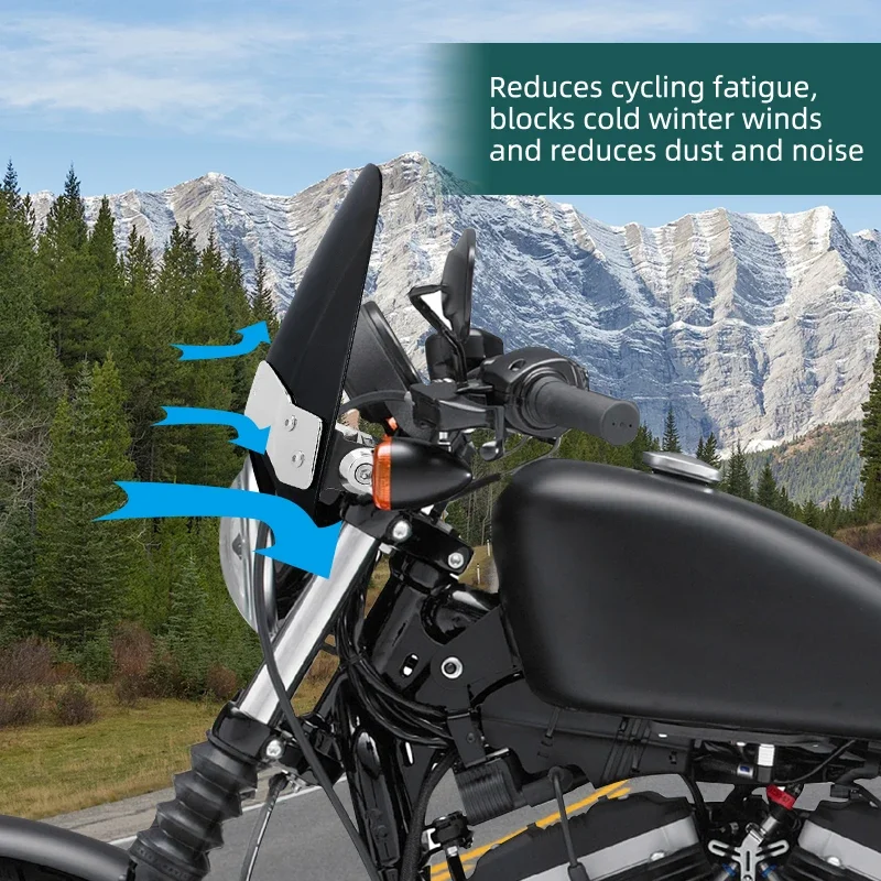 Аксессуары для мотоциклов лобовое стекло черный хромированный козырек Harley Sportster