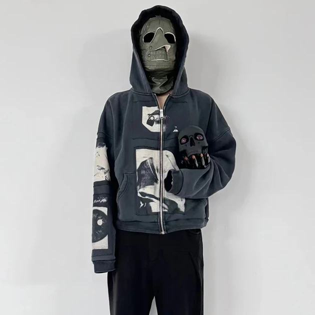 Женская винтажная Толстовка NIGO ERD Madonna с аппликацией в стиле пэчворк короткая