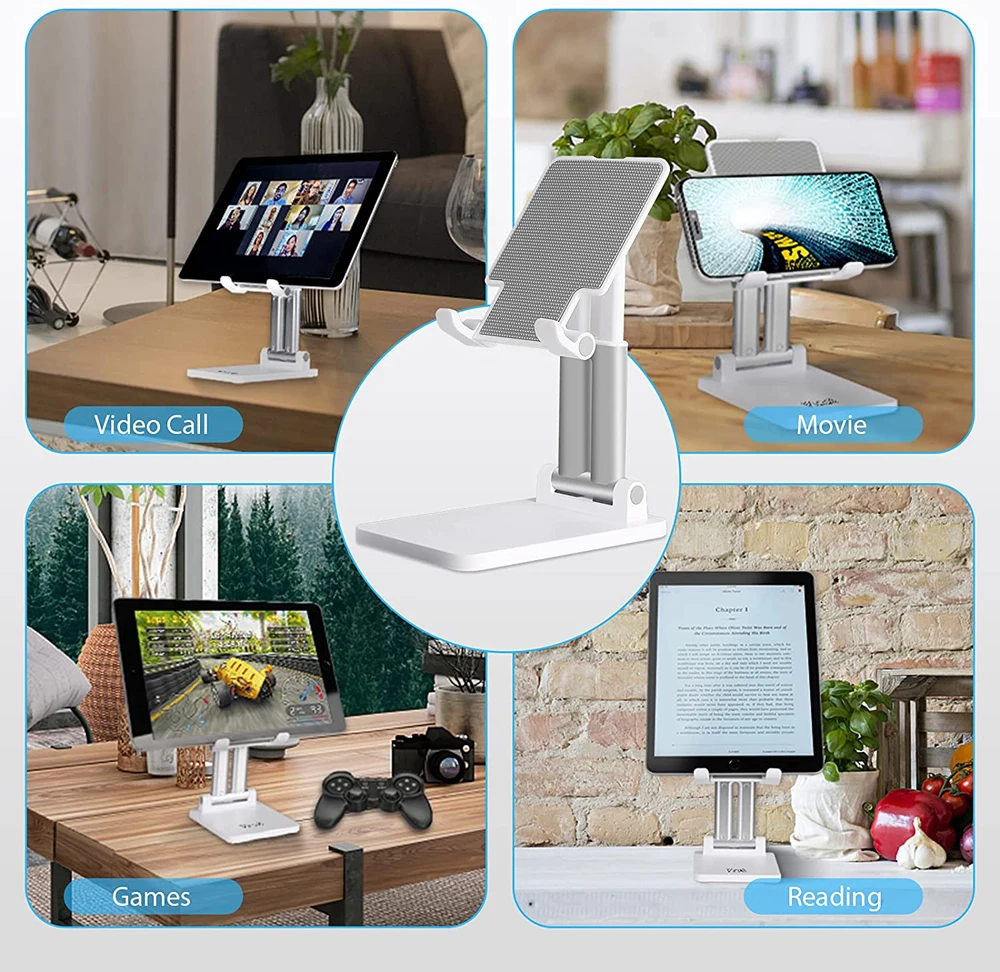 desk mobile phone holder stand adjustable desktop tablet holder universal table cell phone stand for iphone ipad xiaomi pad free global shipping