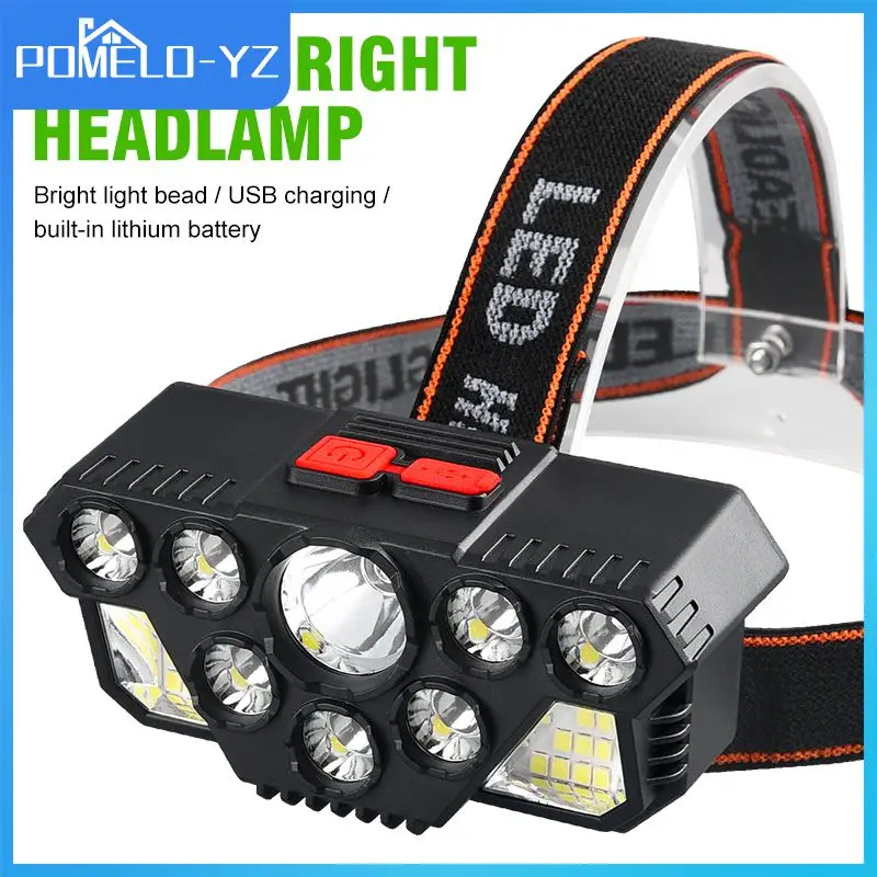 

Usb-зарядка, регулируемый режим освещения, водонепроницаемый фонарик, встроенный литиевый аккумулятор, суперъяркая головная лампа, Светодиодная головка