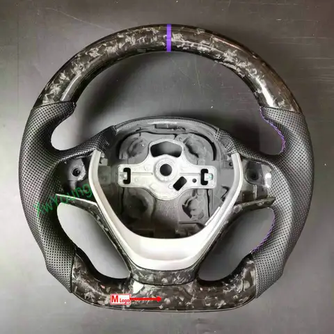 Ручной автомобильный руль из 100% настоящего углеродного волокна для BMW F30 F35 F20 F22 F32 320 328 328i 335 (без лопастных переключателей)