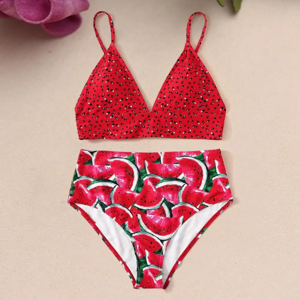 

V-neck Skinny High Waist Lady Summer Bathing Suit for Water Activity