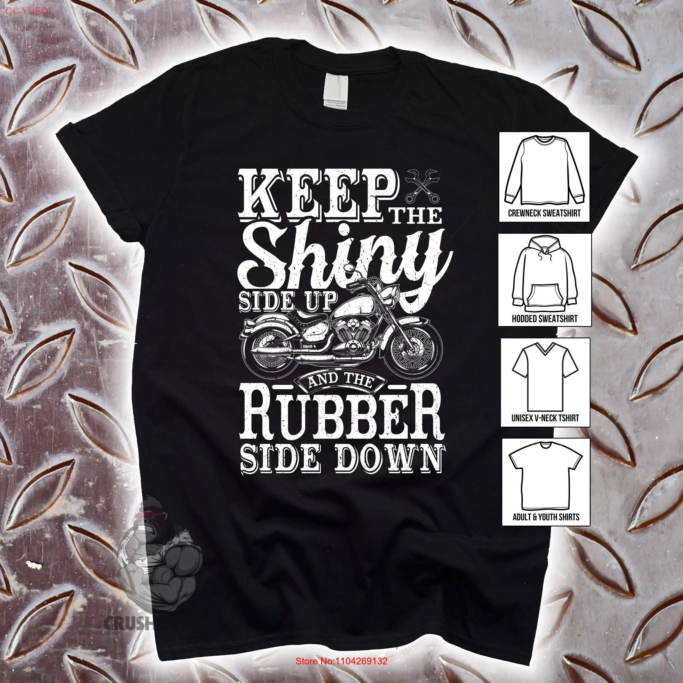 Мотоциклетная мужская футболка MotorcyclisT с блестящими боковыми рукавами и длинными