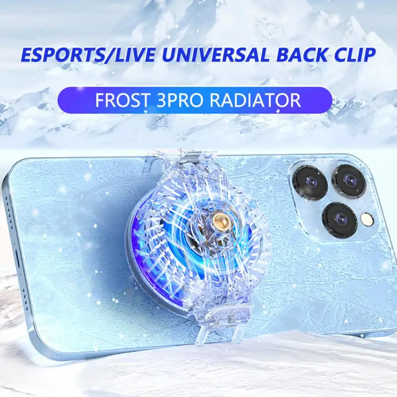 

GT19 Frost Pro Mobile Phone Cooling Fan Back Clip New Mobile Game Cooler Live Broadcast Mobile Phone Radiator For IPhone Xiaomi