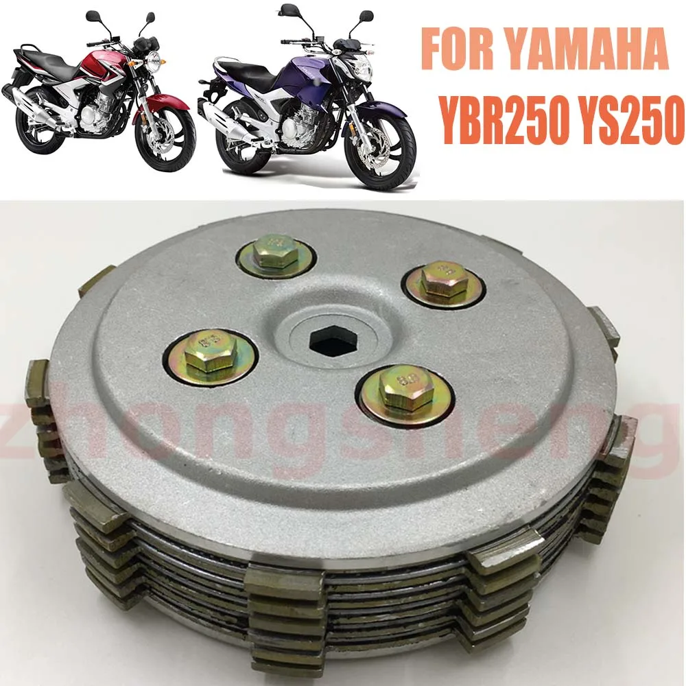 

Motorcycle Clutch Assy for YAMAHA YBR250 FAZER250 XTZ250 YS250 YBR YS FAZER XTZ 250 ( 6 PCS) Friction Plates Kit Sit Clutch