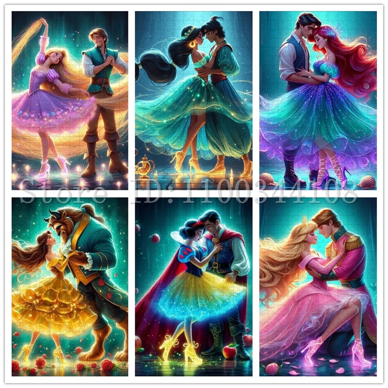 Пазлы Диснеевские принцессы Принц для планшетов игрушки белоснежные пазлы с