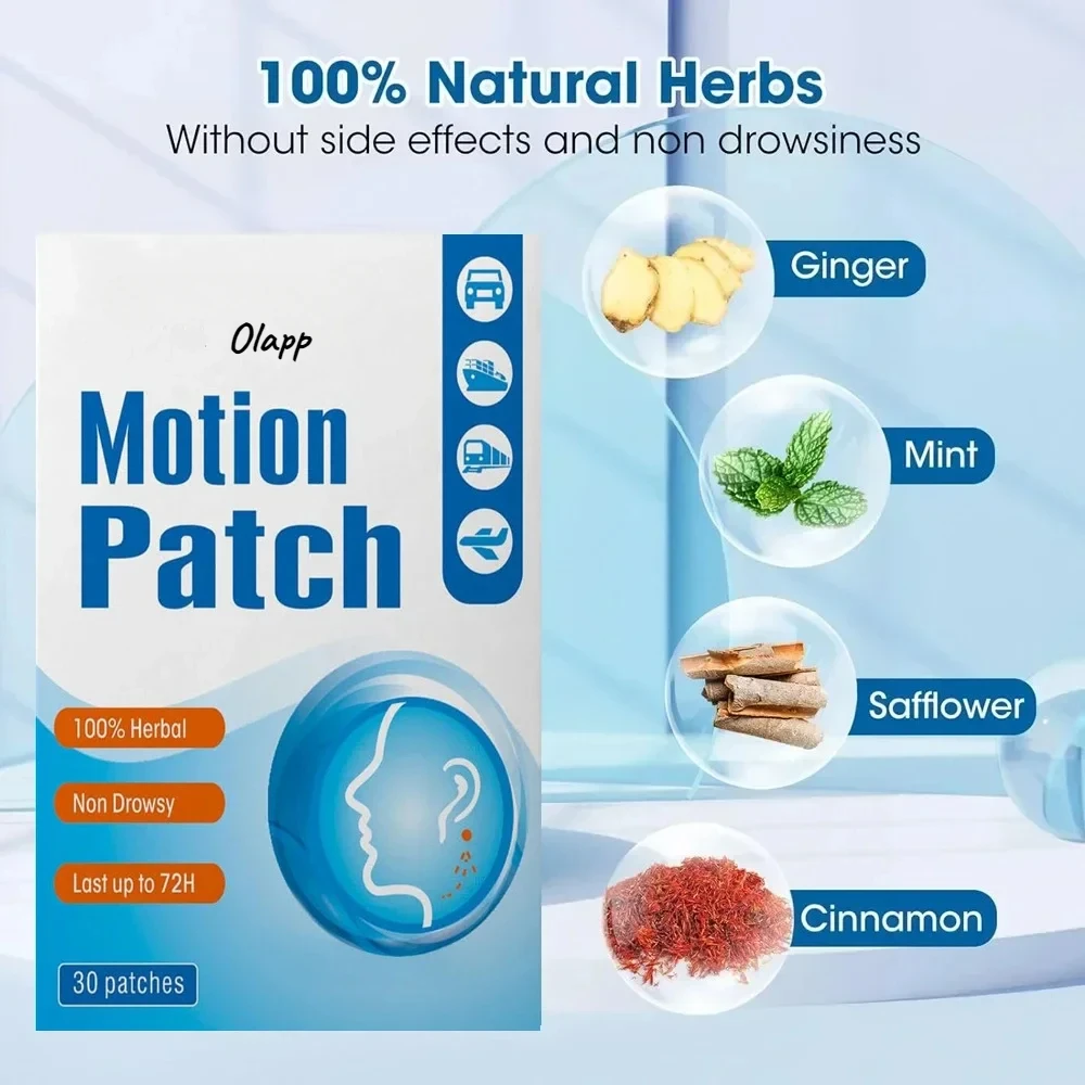 Пластырь от укачивания 30 шт. пластыри за ухом для путешествий круизным кораблем