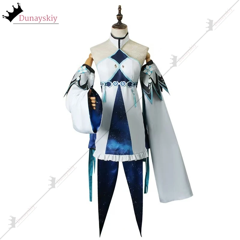 Guizhong косплей костюм игра Genshin Impact cos костюмы 80 см парики Hanfu платье полный комплект