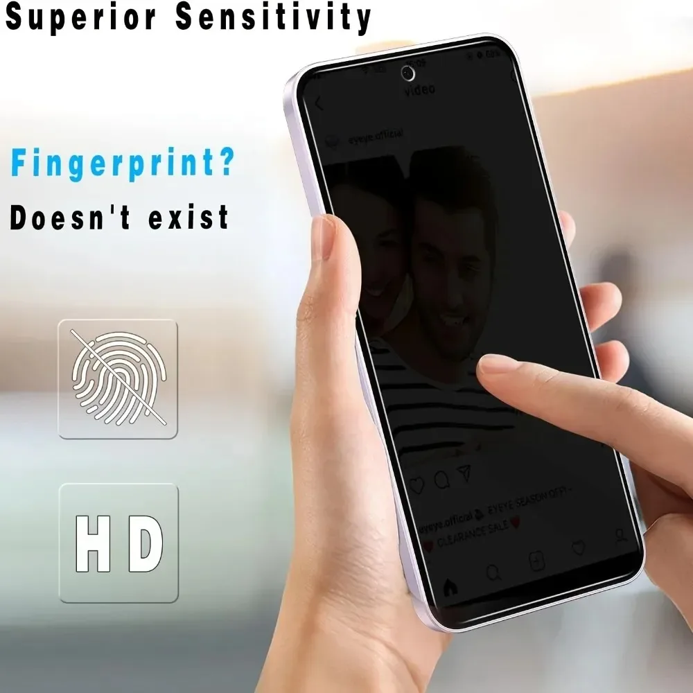 Фото 5 шт. защитного стекла для HUAWEI Pura 90 90 Pro с функцией конфиденциальности, антишпионская защита экрана для HUAWEI Pura 90 Pro Max с защитой от синего излучения. №4