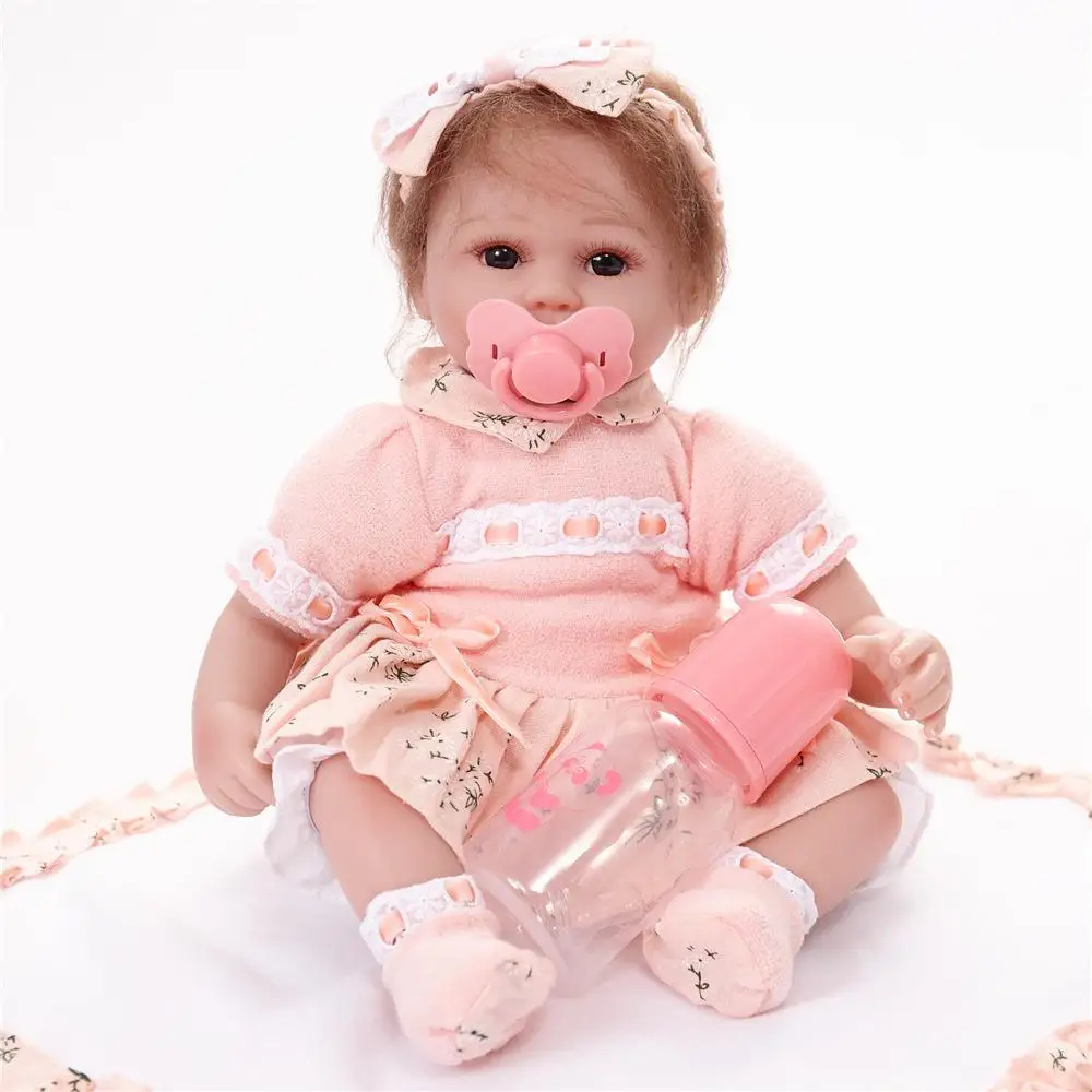 

Lifelike Silicone Doll Baby Reborn 42 CM Realistic Big Eyes Babies Dolls With Lovely Clothes Kids Playmate
