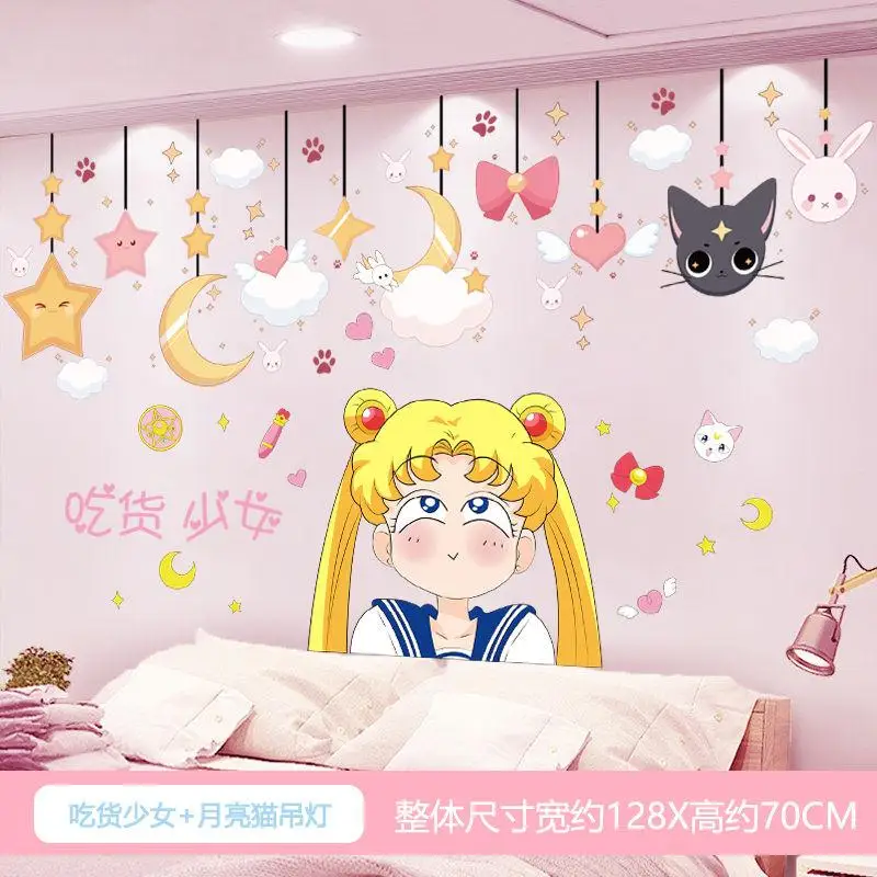 Kawaii Sanrios декор комнаты Hellokittys Сейлор Мун мультфильм аниме Diy комната Наклейка
