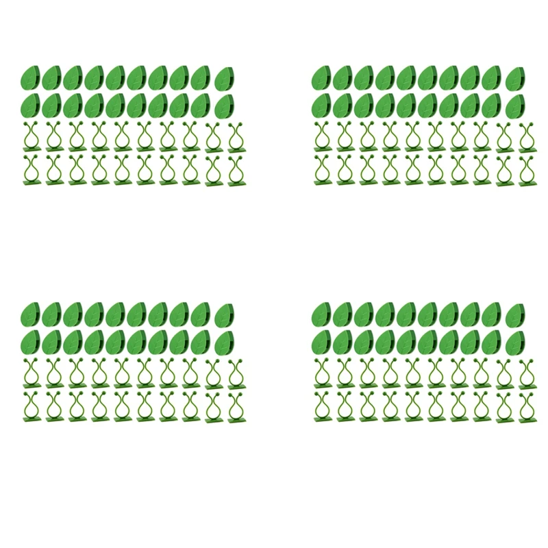 

320Pcs Plant Climbing Wall Fixture Clips Plant Fixer Vines Garden Green Leaf Plant Wall Clips Vines Holder For Wall