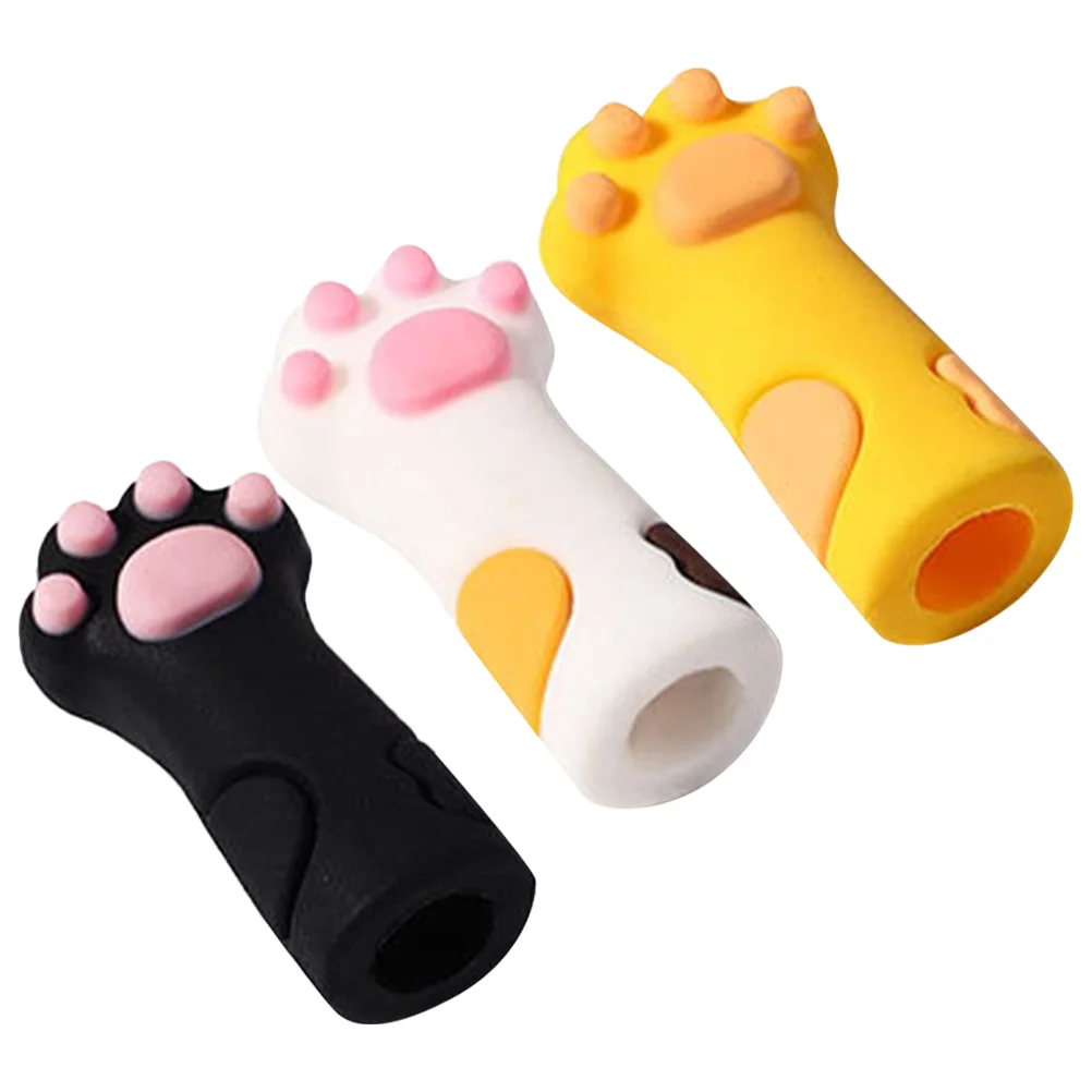 

3 Pcs Dead Skin Shears Protective Case Stylish Design Cuticle Tweezers Cap Silicone Nipper Cover Silica Gel Decorative Fashion