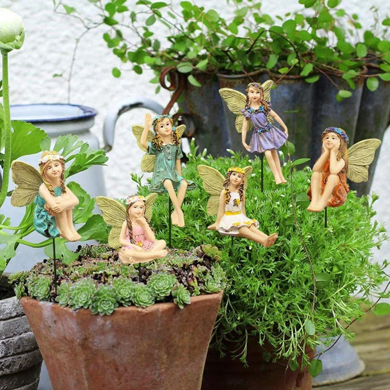 

Home Decor Creative Garden Resin Fairy Elves Decoration Courtyard Statue Miniatures Landscape Bonsai Flowerpot Ornament Figurine
