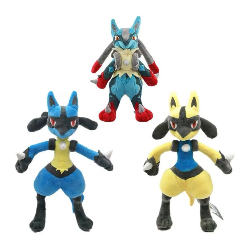 

2022 New TAKARA TOMY Pokemon Go Anime Pocket Monster Mega Lucario Plush Toys Dolls Plush Stuffed Toys Christmas Gifts for Kids