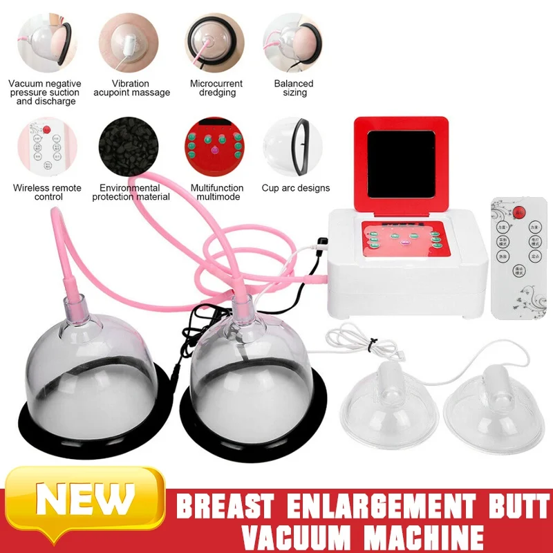 

New Electric Breast Enlargement Hip Lift Vacuum Machine Buttocks Lifter Pump Cupping Massage Therapy Machine Body Shaping
