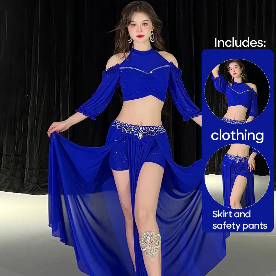 Женский костюм для танца живота сеточная тренировочная униформа выступлений и