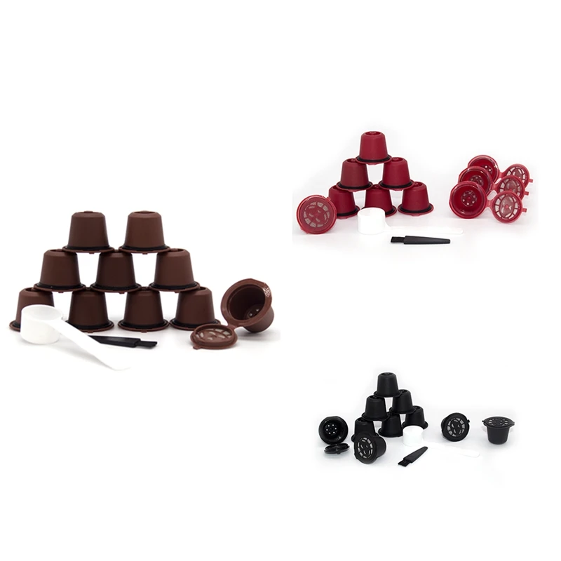 

10 шт. многоразовые кофейные капсулы для кофемашины Nespresso, пластиковые капсулы с фильтром