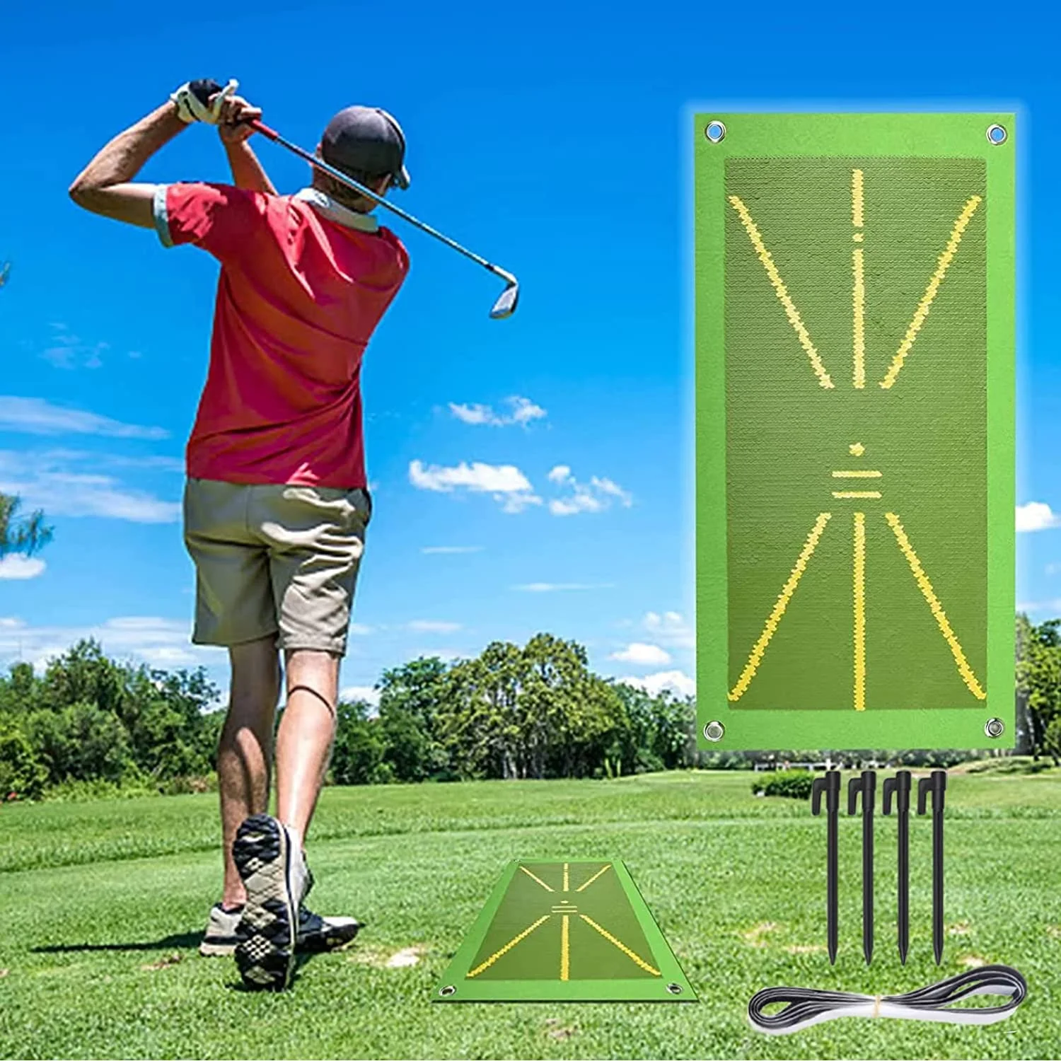 Golf Divot Board-Low Point and Swing Path Trainer-Instant Feedback Trace Pad Anytime Anywhere See Your |