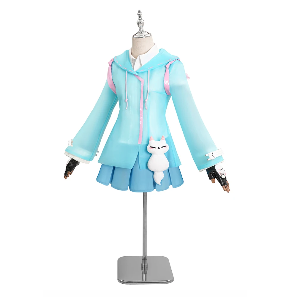 Игра Кирико Косплей Костюм Синий Новая Кожа Дождь Танцы Комплект Рубашка Юбка