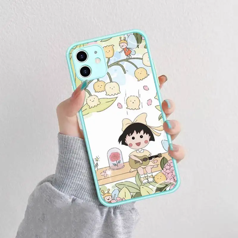 Cartoon C-ChibiS M-MarukoS C-ChanS Phone Case for iPhone 14 11 12 13 Mini Pro Max 8 7 Plus X XR XS MAX Translucent Matte Cover
